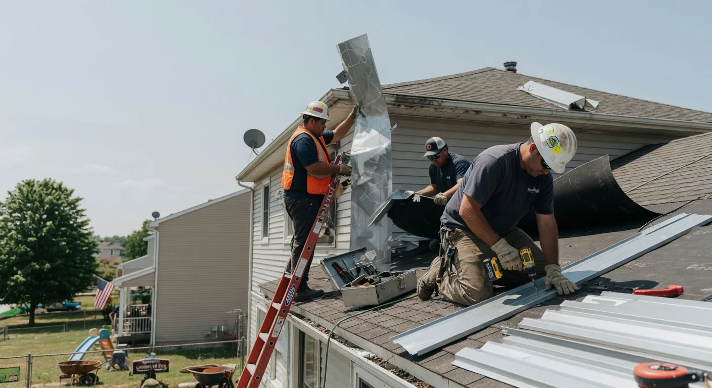 Storm Damage Metal Roof Repair in Pottsville, TX